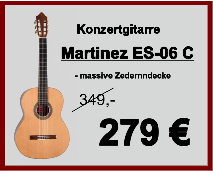 Martinez ES-06 C    Konzertgitarre - massive Zedernndecke 279  349,-